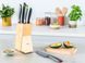 Tefal Набір ножів Fresh Kitchen, дерев'яна колода, 5шт, нержавіюча сталь, пластик, дерево, чорний 8 - магазин Coolbaba Toys