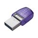 Накопичувач Kingston 128GB USB 3.2 Type-A Gen1 + Type-C DT microDuo 3C R200MB/s 2 - магазин Coolbaba Toys