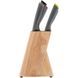 Tefal Набір ножів Fresh Kitchen, дерев'яна колода, 5шт, нержавіюча сталь, пластик, дерево, чорний 3 - магазин Coolbaba Toys