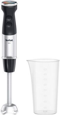 Tefal Блендер заглибний Quickchef+, 1000Вт, 4в1, чаша-800мл, чопер-500мл, кухонний комбайн 5в1, турборежим, сіро-чорний HB67G830 фото