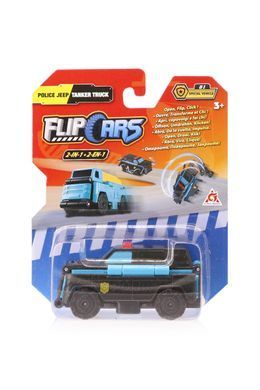 Flip Cars Машинка-трансформер 2 в 1 Полицейский внедорожник и Автоцистерна EU463875-08 фото