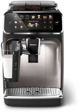 Кофемашина Philips Series 5400, 1.8л, зерно+мол., автомат.капуч, аторец.-12, черный EP5447/90 фото