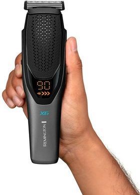 Remington Машинка для стрижки Power X Series X6, сеть+акум., насадок-4, сталь, чорно-серый HC6000 фото