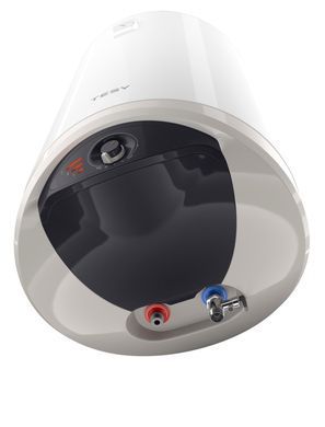 Tesy Водонагрівач електр. Modeco Ceramic S круглий із теплообмінником GCV6S 804724D C21 TS2RCP, 80л, 2,4кВт, сухий тен, мех. кер-ння, B, білий