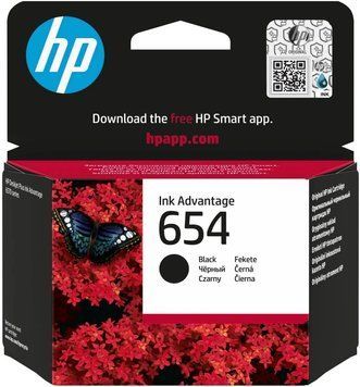 HP Картридж із друкуючою головкою струменевий HP No.654 DJ IA 2976/4376/6575 Black 7FP39UE фото