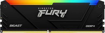 Kingston Пам'ять ПК Kingston DDR4 8GB 3200 FURY Beast RGB KF432C16BB2A/8WP фото