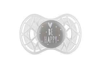 Пустушка Nuvita 7084 Air55 Cool ортодонтична 6m+ "BE HAPPY" сіра NV7084PG фото