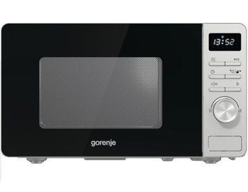 Мікрохвильова піч Gorenje, 20л, електр. управл., 800Вт, дисплей, нерж MO20A3X фото