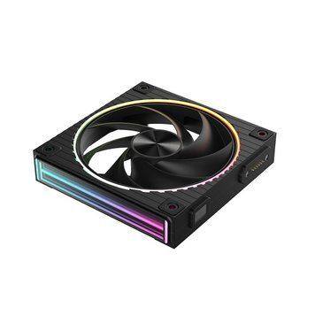 Zalman Корпусний вентилятор Zalman ZM-DF120R ARGB, 120мм, 800-2300rpm, 4pin, PWM, 3pin+5VARGB, 34,5dBa, POGO pin, Magnetic, Reversed, чорний ZM-DF120RBLACK фото