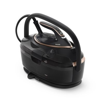 Philips Парогенератор Philips PerfectCare 8000, 3120Вт, 1400мл, паровий удар -800гр, верт. відпарювання, нерж. сталь, чорний PSG8300/80 фото
