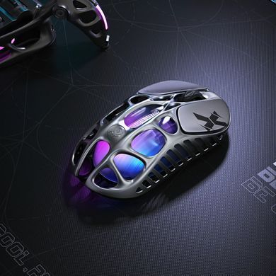 GravaStar Миша Mercury X, BT/WL/USB-A, RGB, сірий GSX_GRY фото