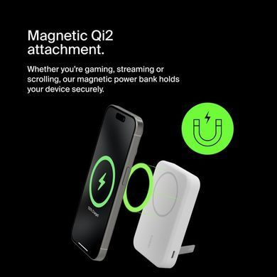 Belkin Портативное зарядное устройство Power Bank 10000мАч, MagSafe Wireless, белый BPD008BTWH фото