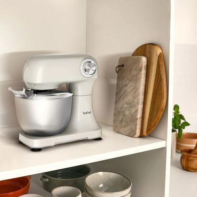 Tefal Tefal planetary mixer Bake Easy 500W, nozzles-3 beaters, bowl-stainless steel, 3.5L, white QB140AF0 фото