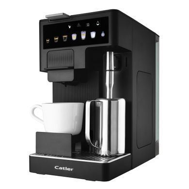CATLER Кофеварка капсульная Renzo 1.6л, капсулы, молотый кофе, сенс. управл., автом. капучинатор, черный ES751BRENZO фото