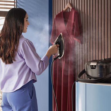 Philips Парогенератор Philips PerfectCare 8000, 3120Вт, 1400мл, паровий удар -800гр, верт. відпарювання, нерж. сталь, чорний PSG8300/80 фото