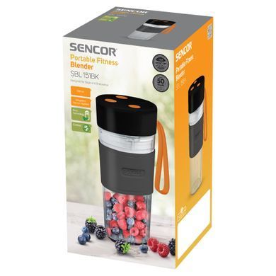 Sencor Блендер портативный для смузи 50Вт, чаша-330мл, USB, черный