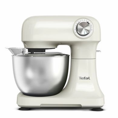 Tefal Tefal planetary mixer Bake Easy 500W, nozzles-3 beaters, bowl-stainless steel, 3.5L, white QB140AF0 фото