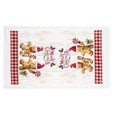 ARDESTO Kitchen towel set Christmas Gingerbread 38х63cm, 2pcs, 100% cotton, red