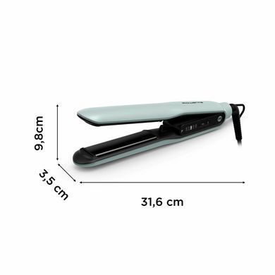 Rowenta Випрямитель Thermoglide, темп.режимов-5, 150-230С, дисплей, ионизация, титан, светло-зеленый SF5120E0 фото