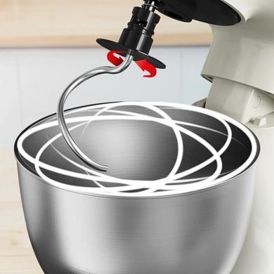 Tefal Tefal planetary mixer Bake Easy 500W, nozzles-3 beaters, bowl-stainless steel, 3.5L, white QB140AF0 фото