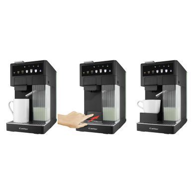 CATLER Кофеварка капсульная Renzo 1.6л, капсулы, молотый кофе, сенс. управл., автом. капучинатор, черный ES751BRENZO фото