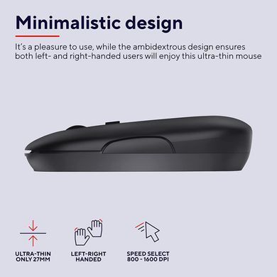 Миша Trust Puck Rechargeable Ultra-Thin BT WL Silent Black 24059_TRUST фото