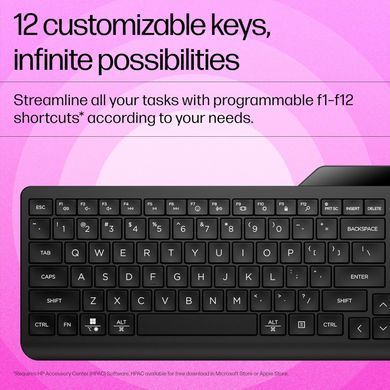 HP Клавіатура мембранна HP 460 Multi-Device key, BT, EN/UK, чорний 7N7B8AA фото