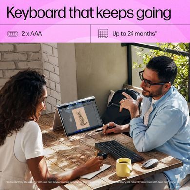 HP Клавіатура мембранна HP 460 Multi-Device key, BT, EN/UK, чорний 7N7B8AA фото