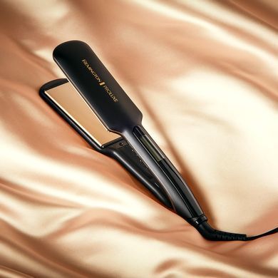 Remington Випрямляч PROluxe Midnight Wide Plate Straightener, темп.режимов-9, 150-230С, чохол, дісплей, кераміка, чорний S9150B фото