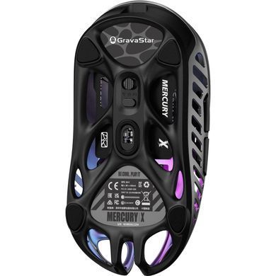 GravaStar Миша Mercury X, BT/WL/USB-A, RGB, сірий GSX_GRY фото