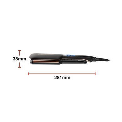 Remington Випрямляч PROluxe Midnight Wide Plate Straightener, темп.режимов-9, 150-230С, чохол, дісплей, кераміка, чорний S9150B фото
