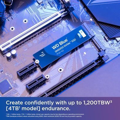 WD Накопичувач SSD WD M.2 2TB PCIe 4.0 Blue SN5000 WDS200T4B0E фото