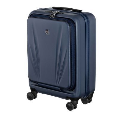 Wenger Валіза Wenger Skyon Hardside Carry-On, мала, з відсіком для н/б 16", полікарбонат, TSA, 4 колеса, розширення, USB, синій 653565 фото