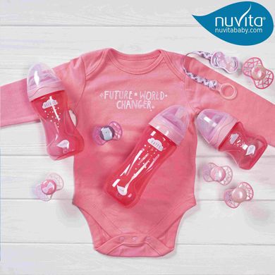 Дитяча пляшечка Nuvita 6012 Mimic Cool 150мл 0+ Антиколікова рожева NV6012PINK фото