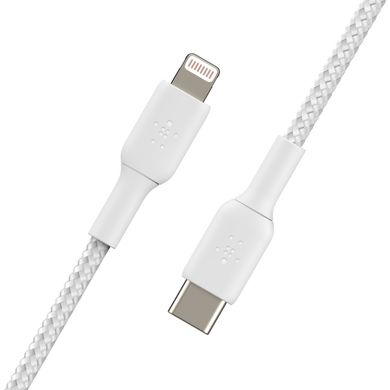 Кабель Belkin USB-С - Lightning витой 2м White CAA004BT2MWH фото