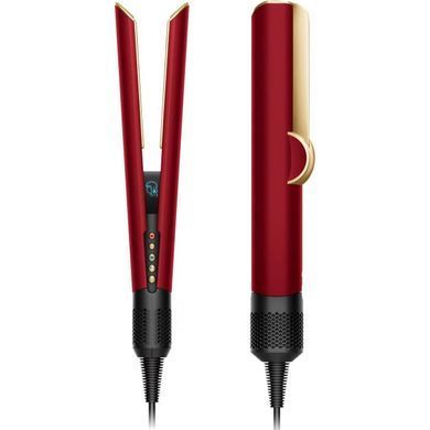 Dyson Випрямляч Dyson з вологого на сухе HТ01 Airstrait Red Velvet/Gold, темп.режимів-3, 80-140С, OLED-дисплей, метал, червоний 596931-01 фото