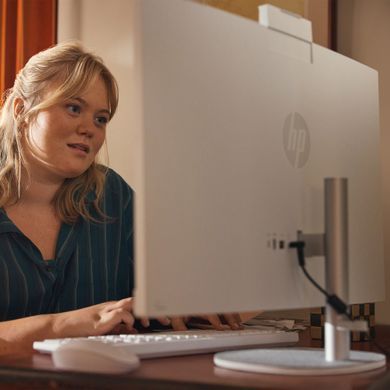 HP Комп'ютер персональний моноблок All-in-One 27" FHD IPS AG, Intel U7-155U, 16GB, F512GB, UMA, WiFi, кл+м, DOS, білий A45E3EA фото