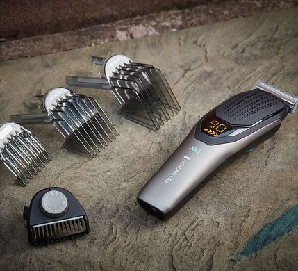 Remington Машинка для стрижки Power X Series X6, сеть+акум., насадок-4, сталь, чорно-серый HC6000 фото