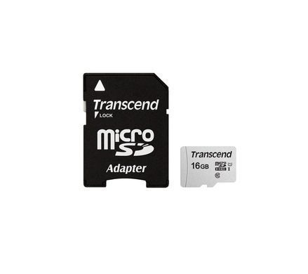 Transcend Карта памяти microSD 16GB C10 UHS-I R95/W10MB/s + SD TS16GUSD300S-A фото