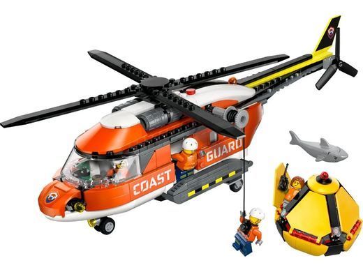 LEGO Конструктор LEGO City Рятувальний катер і гелікоптер берегової охорони 60504 фото