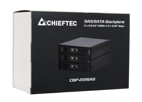 Отсек для накопителя CHIEFTEC Backplane CBP-2131SAS, 3xHDD/SSD, 2x5.25" EXT Slot, SATA CBP-2131SAS фото