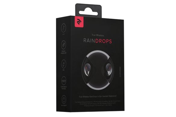 Навушники 2E RainDrops True Wireless Waterproof Mic Black 2E-EBTWRDBK фото