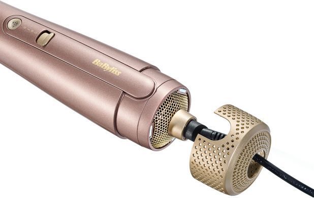 BaByliss Фен-щетка Air Power Volume, 1000Вт, режимов-2, дифузор, иониз-я, хол. обдув, розовый AS95E фото