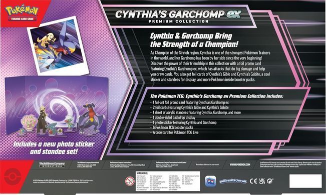 Pokemon TCG Колекційна карткова гра Pokemon: Cynthia's Garchomp ex - Premiun Collection 196214109247 фото