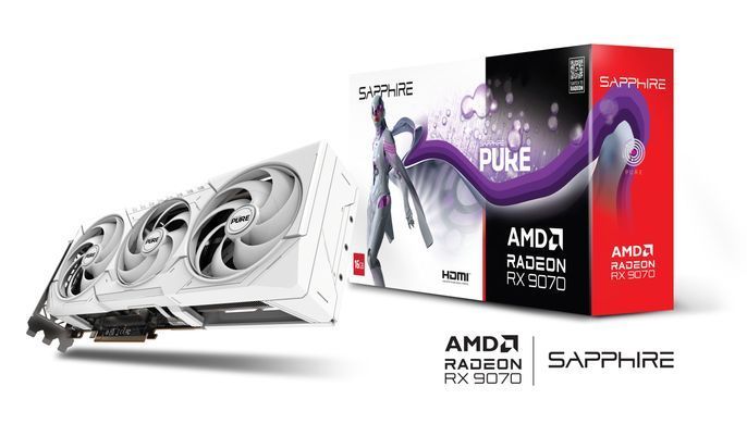 SAPPHIRE Відеокарта SAPPHIRE Radeon RX 9070 16GB GDDR6 PURE GAMING OC 11349-02-20G фото