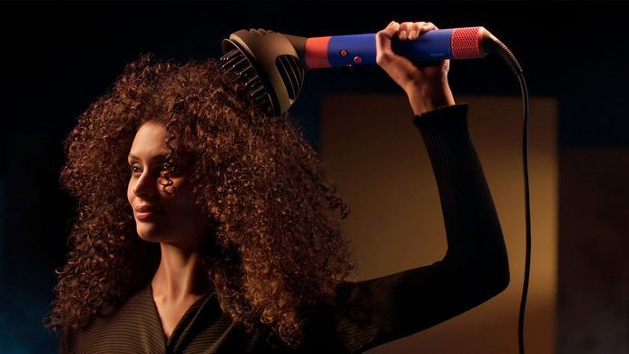 Dyson Styler Dyson Airwrap I.D. HS08 Curly+Coily Complete Long Vinca Blue/Topaz, 1300V, temp. modes-3, nozzles-6, ceramics, Blue/Topaz 533759-01 фото