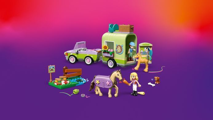 LEGO Конструктор LEGO Friends Причіп для коня й лошати 42695 фото