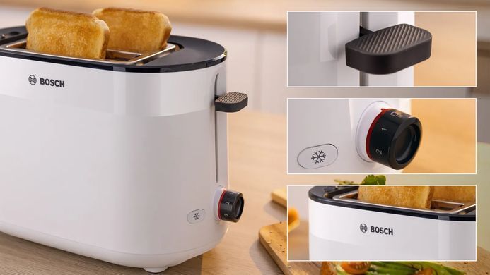 Bosch Тостер Bosch 950Вт, пластик, білий