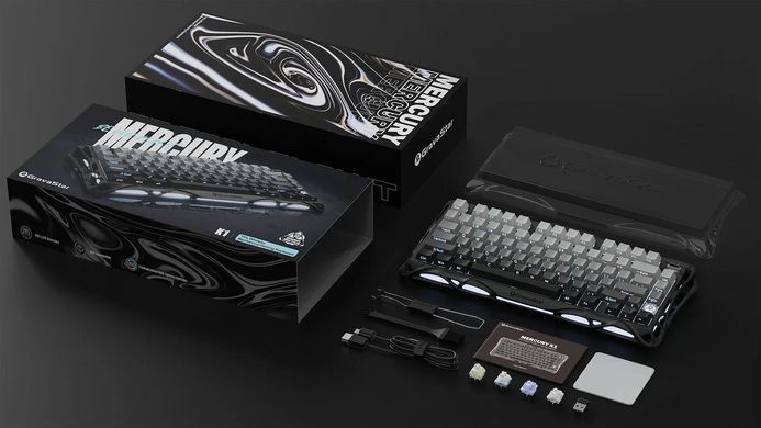 GravaStar Mercury K1 75% Wireless Mechanical Gaming Keyboard GSK1_GBLK фото