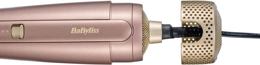 BaByliss Фен-щетка Air Power Volume, 1000Вт, режимов-2, дифузор, иониз-я, хол. обдув, розовый AS95E фото